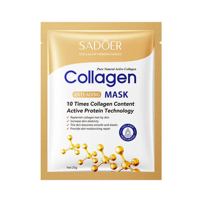 1/4/10PCs Bio Collagen Face Mask Shrink Pores Deep Hydrating Overnight Mask Moisturizing Refreshing Brightening Face Skin Care