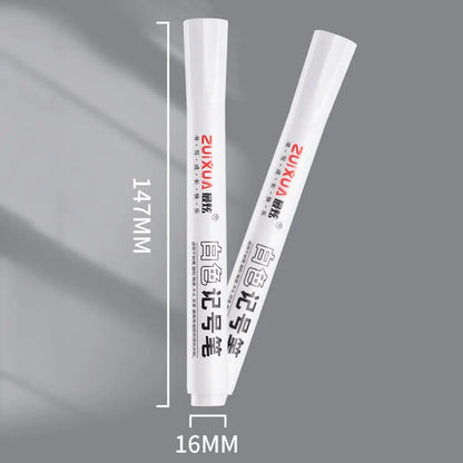 White Marker Pens set Oily Waterproof White Gel Pen DIY Graffiti Sketching Marker Stationery Writing School Supplies brush