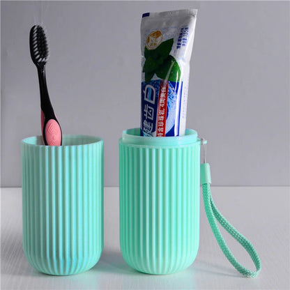 Travel Portable Toothbrush Cup Bathroom Toothpaste Holder Storage Case Box Organizer Travel Toiletries Storage Cup New Creative