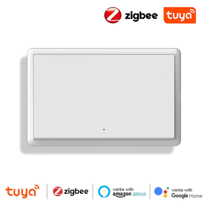 Tuya ZigBee3.0 Smart Switch No Neutral Wire Intelligent US Wall Button Light Switch AC100-240V APP Voice Control With Alexa