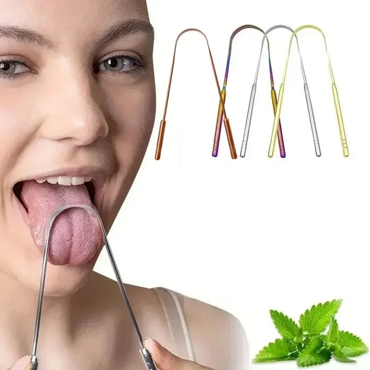1/3pcs U-Shaped Tongue Scraper Tongue Coating Cleaner Stainless Steel Removes Bad Breath Fresh Breath Cleaning Unisex Oral Tool