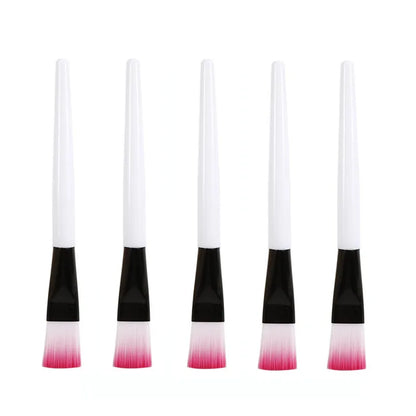 1/5/10pcs Fiber Mask Brush Makeup Brush Eye Face Skin Care Mask Applicator Cosmetic Mask Brush Tool White Handle For Beauty