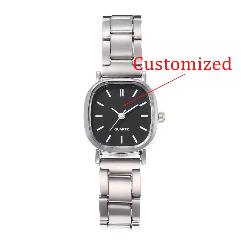 Women's Watch Light Luxury Simple Temperament Retro Small and Simple Women's Steel Belt Quartz Watch can be customized
