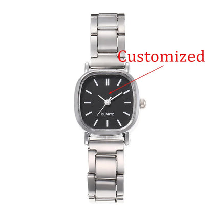 Women's Watch Light Luxury Simple Temperament Retro Small and Simple Women's Steel Belt Quartz Watch can be customized
