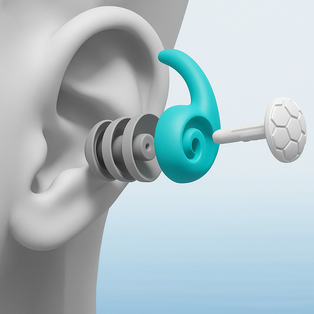 1 Pair Soft Silicone Earplugs - Noise Canceling, Waterproof, Comfortable Fit, for Sleep, Swimming, Creating a Silent Environment