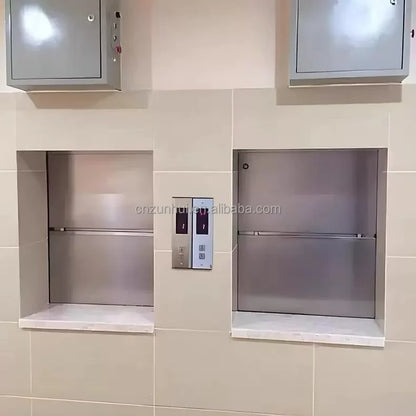 Dumbwaiter Lift 100kg/200kg/250kg/300kg/350kg For Restaurant/Hotel Food Elevator Traction Machine Type Kitchen Equipment