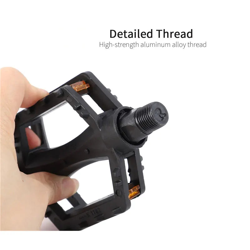 WEST BIKING Kids Bicycle Pedals Ultralight Anti-Slip ABS Safety Warning Reflective Children Cycling 9/16 1/2 Kids Bike Pedals