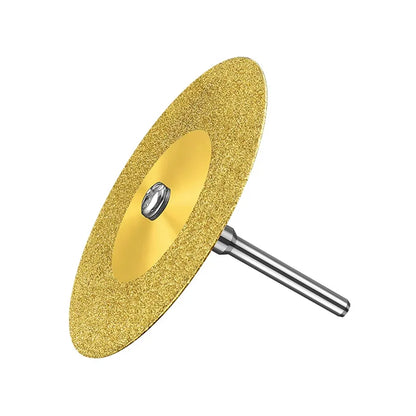 XG 10pcs 16mm-60mm Diamond Cutting Discs Cut Off Mini Saw Blade with Connecting 3mm Shank for Dremel Drill Fit Rotary Tool