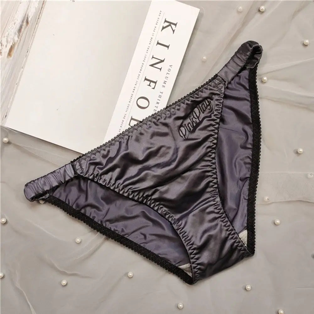 Yoga Underpants Low Waist Embroidery Thong Smooth Panty Sport Panties Underwear Briefs