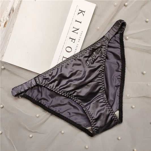 Yoga Underpants Low Waist Embroidery Thong Smooth Panty Sport Panties Underwear Briefs