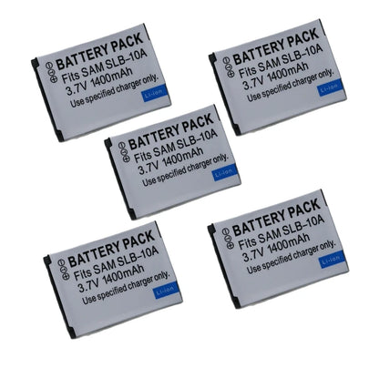 SLB-10A SLB10A 3.7V 1400mAh Camera Battery for Samsung SL102 SL202 SL420 SL620 SL820 HZ10W HZ15W ES55 L100 L110 L200 L210 L310W