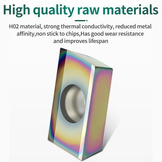 UFS TAP Colorful high gloss aluminum milling inserts APKT1135/R0.2 milling aluminum cutting particles APKT1604/R0.2 PVD coating