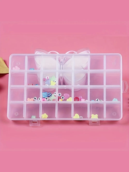 Transparent Storage Container Jewelry Box Clear Plastic Organizer Box Empty Earring Storage Organizer Display Case for Beads