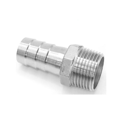 1/8" 1/4" 3/8" 1/2" 3/4" 1" BSP Male 316 Stainless Steel Pipe Fitting Connector 6 8 10 12 13 14 15 16 18 19 20mm Hose Barb