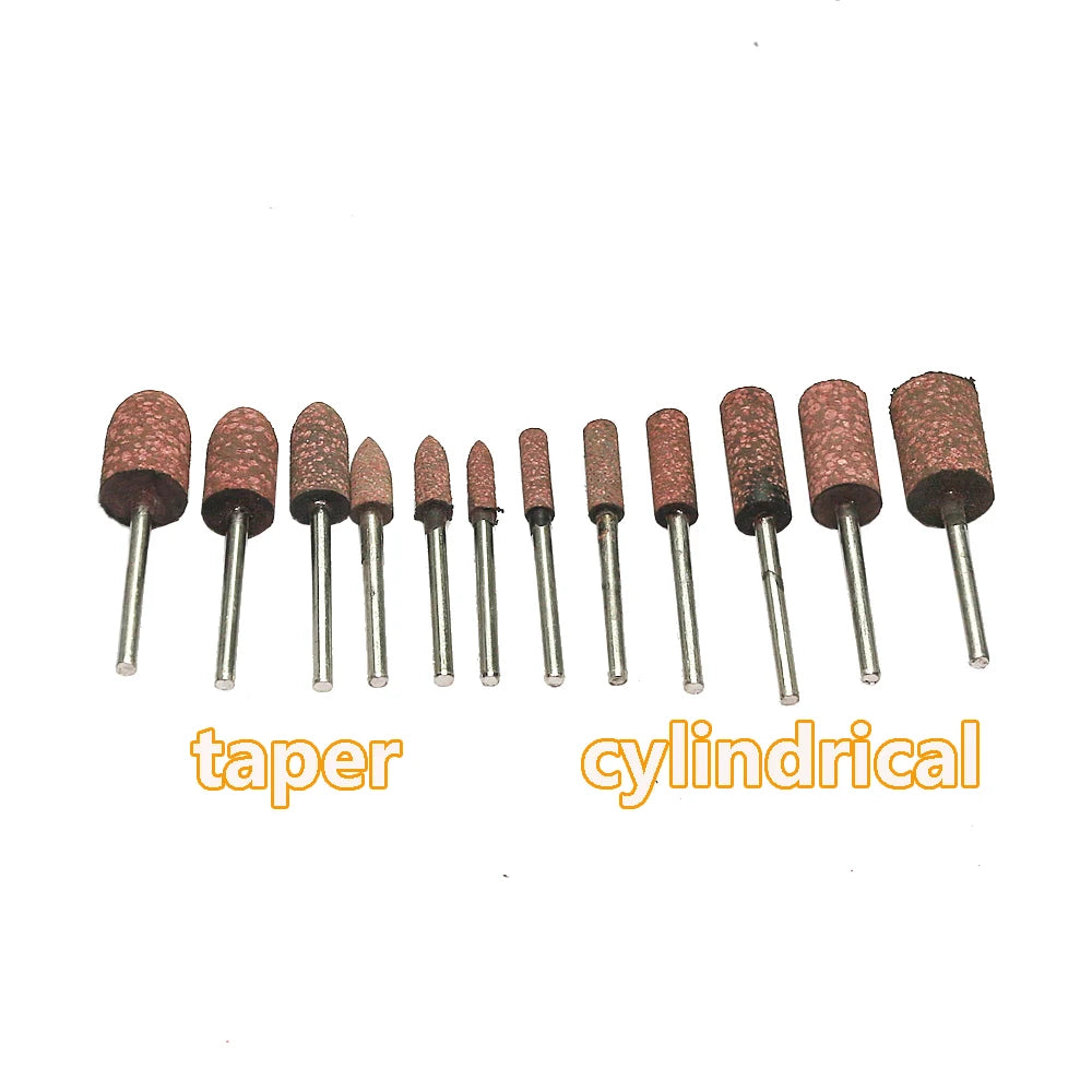 100 pcs/bag Rubber with Abrasives Sharper Mounted Points Coarse Grinding Heads for Metal Mable Glass