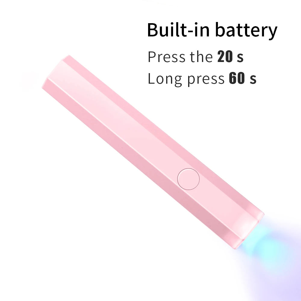 YIKOOLIN Portable Nail Dryer UV Led Lamp for Curing All Gel Polish USB Professional Quick Dry Manicure Machine Nail Art Tools