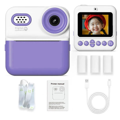 High Definition Digital Camera for Children's Photography Miniature Thermal Print Camera 1080P Video Capture