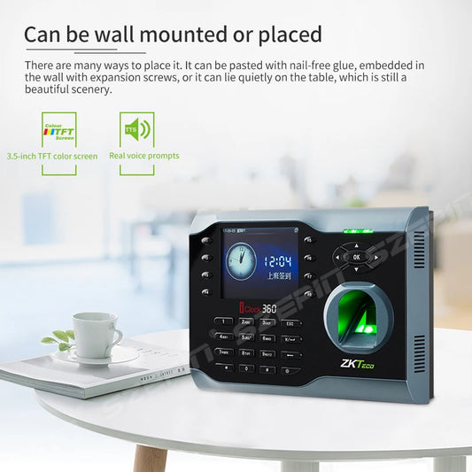 Zc01 Employee Time Attendance System Biometric Fingerprint Scanner Time Clock Machine with Wifi Access Control Product