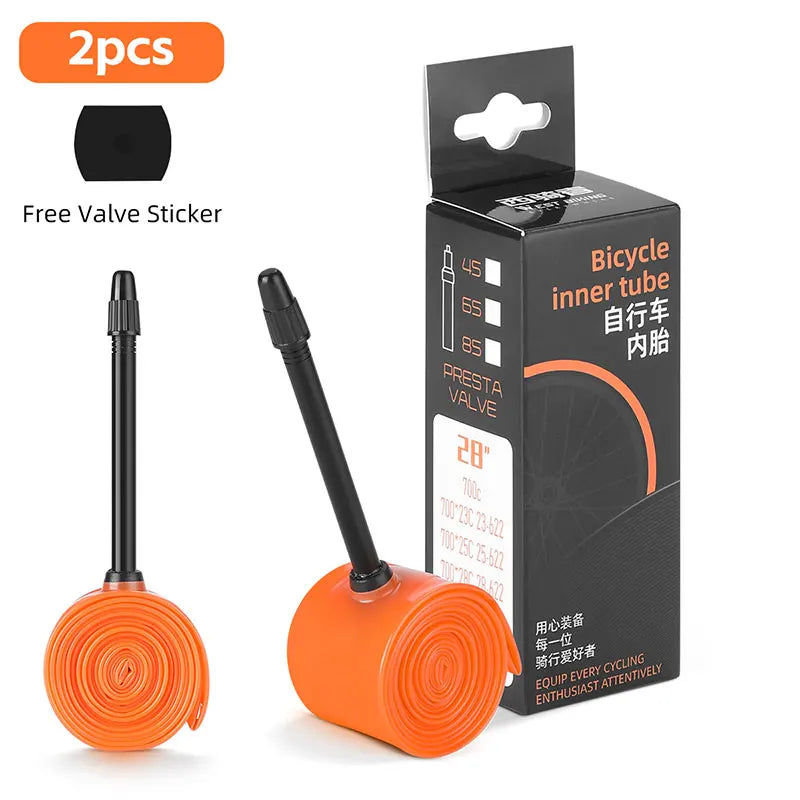 WEST BIKING Bicycle Inner Tube Lightweight TPU 700X23 25 28C Road Bike Tire Pneumatic Tire 65mm Presta Valve Bike Accessories