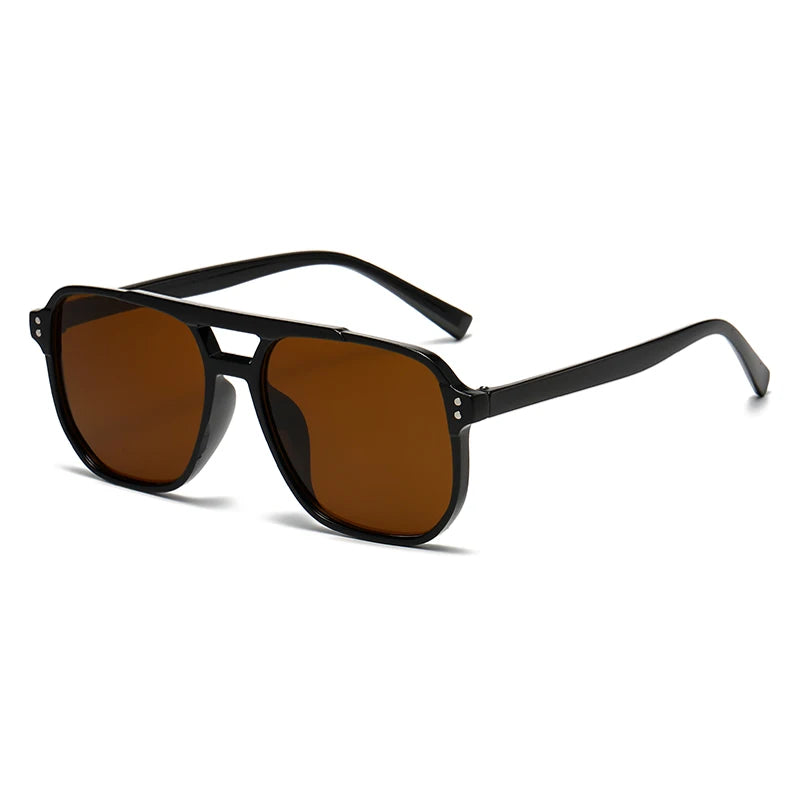 Vintage Men Women Big Sunglasses Men Square Shades Brand Designer Unisex Sun Glasses Black Lense Male Female Sunglasses UV400