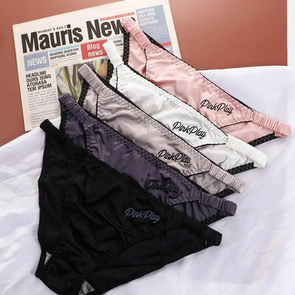 Yoga Underpants Low Waist Embroidery Thong Smooth Panty Sport Panties Underwear Briefs