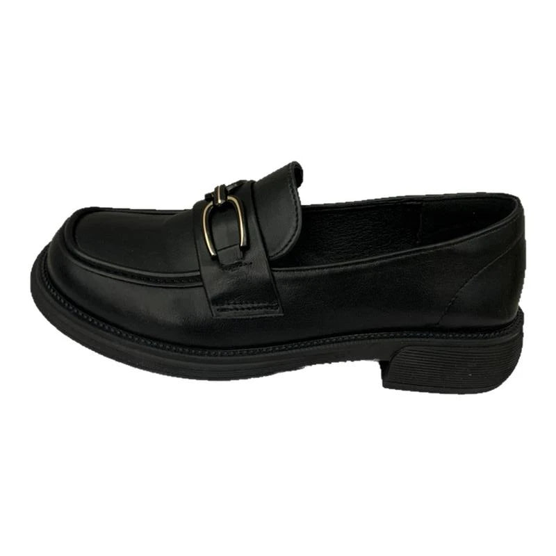 Women's Chain-Detailed Loafers Slip-On School Shoes Flat Comfort Flats for Teens Fall Winter Casual Slip-On Shoes Женская Обувь