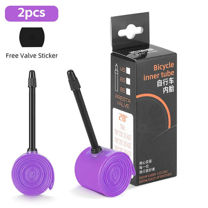 WEST BIKING Bicycle Inner Tube Lightweight TPU 700X23 25 28C Road Bike Tire Pneumatic Tire 65mm Presta Valve Bike Accessories