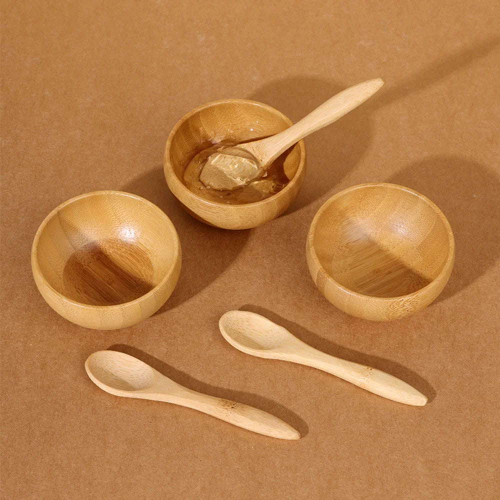 1/2/3Pcs DIY Facial Mask Kit for Women Face Mask Bamboo Bowl Mixing Stick Spoon Scraper Cosmetic Self-made Beauty Skin Care Tool