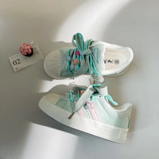 Women's casual shoes popular student sports student junior high school sweet versatile thick bottom girls casual sneakers