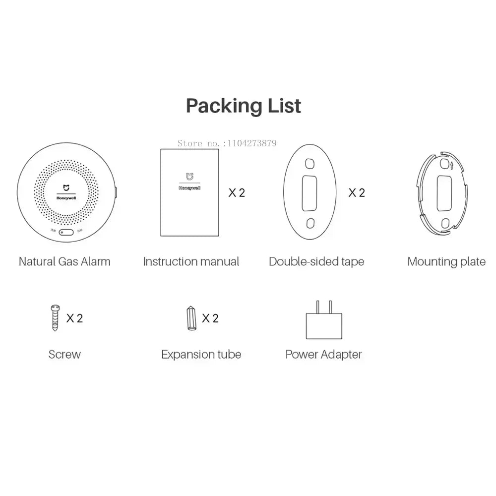 Xiaomi Mijia Wifi Natural Gas Sensor Detector Built-in Bluetooth Gateway Combustible Household Smart Gas Alarm Leakage Guard