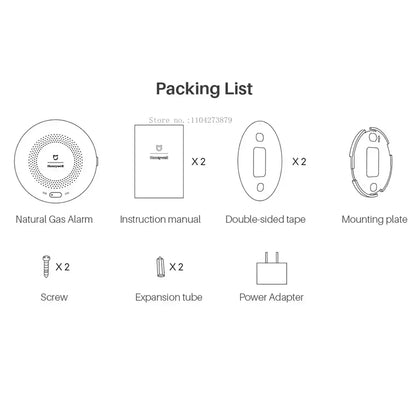 Xiaomi Mijia Wifi Natural Gas Sensor Detector Built-in Bluetooth Gateway Combustible Household Smart Gas Alarm Leakage Guard
