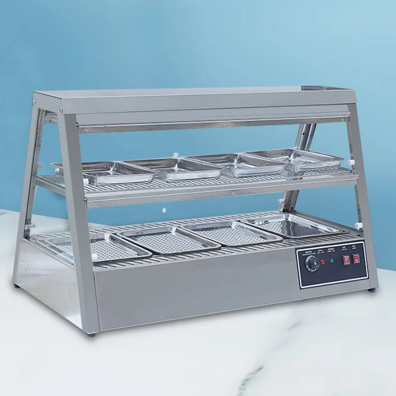Hot Warmer Display Commercial Stainless Steel 1.1m Horizontal Refrigerator Cabinet Fresh Food Display Cooler