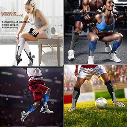 Unisex Running Men Women Compression Socks For Football Anti Fatigue Pain Relief 20-30mmhg Compression Socks Fit For Sport Socks