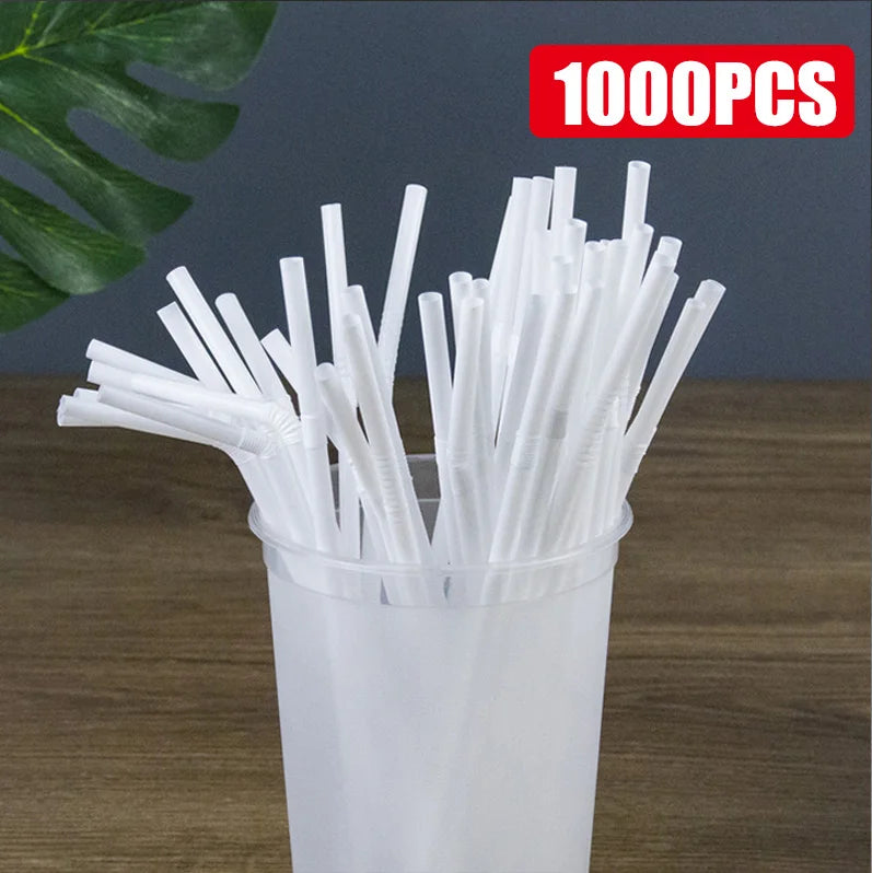 100-1000PCS Drinking Straws Colorful & Black rietjes Flexible Wedding Party Supplies Drinking Beverage Straws Kitchen Wholesale
