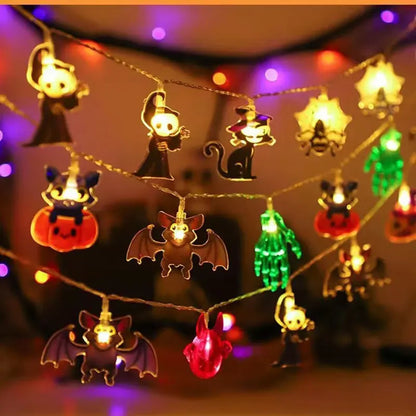 1.5/3m/6m Halloween Light String Mummy Pumpkin Ghost Lantern String Ghost Festival Supplies Happy Halloween Party Decor 2025
