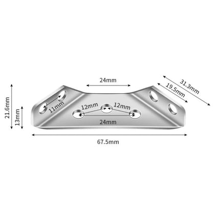 100Pc-12Pc Stainless Steel Angle Bracket Universal Furniture Right Angle Fixed Bracket Cabinet Trapezoidal Layer Board Connector