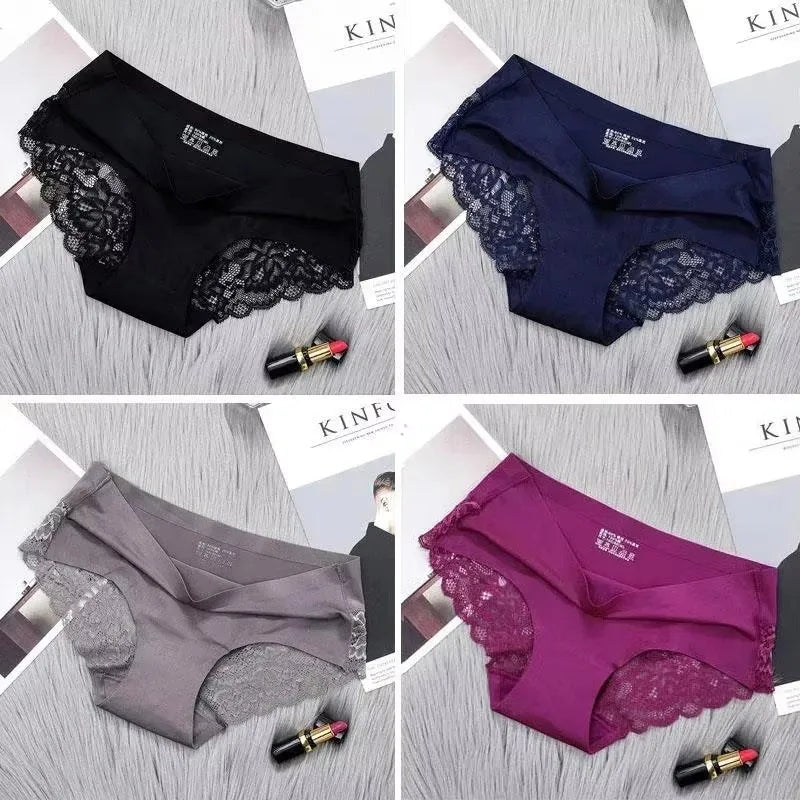 1/3/4/5Pcs New Arrival Low Rise Ladies Sexy Lace Panty Underpants Panties For Women Lingerie Cotton Briefs