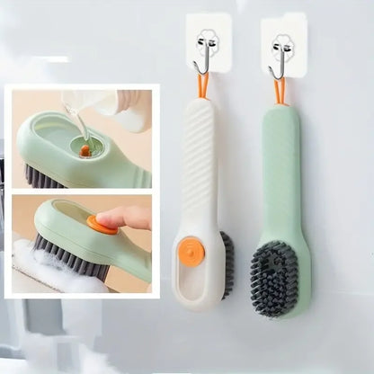 1/2pcs Shoes Brush Automatic Liquid Discharge Multifunction Press Out Shoes Cleaner Soft Bristles Clothes Brushes Cleaning Tool