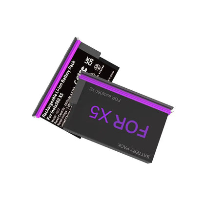 Replacement Battery For Insta360 X5 Rechargeable Li-ion Battery Pack 2500mAh 9.63Wh