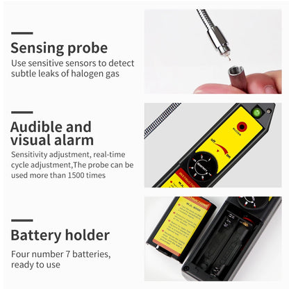 WJL-6000 Halogen Leak Detector R22a R410A R134A R4047A MP39 Gas Detector Freon Gas Analyzer Refrigerant Air Conditioning Tester