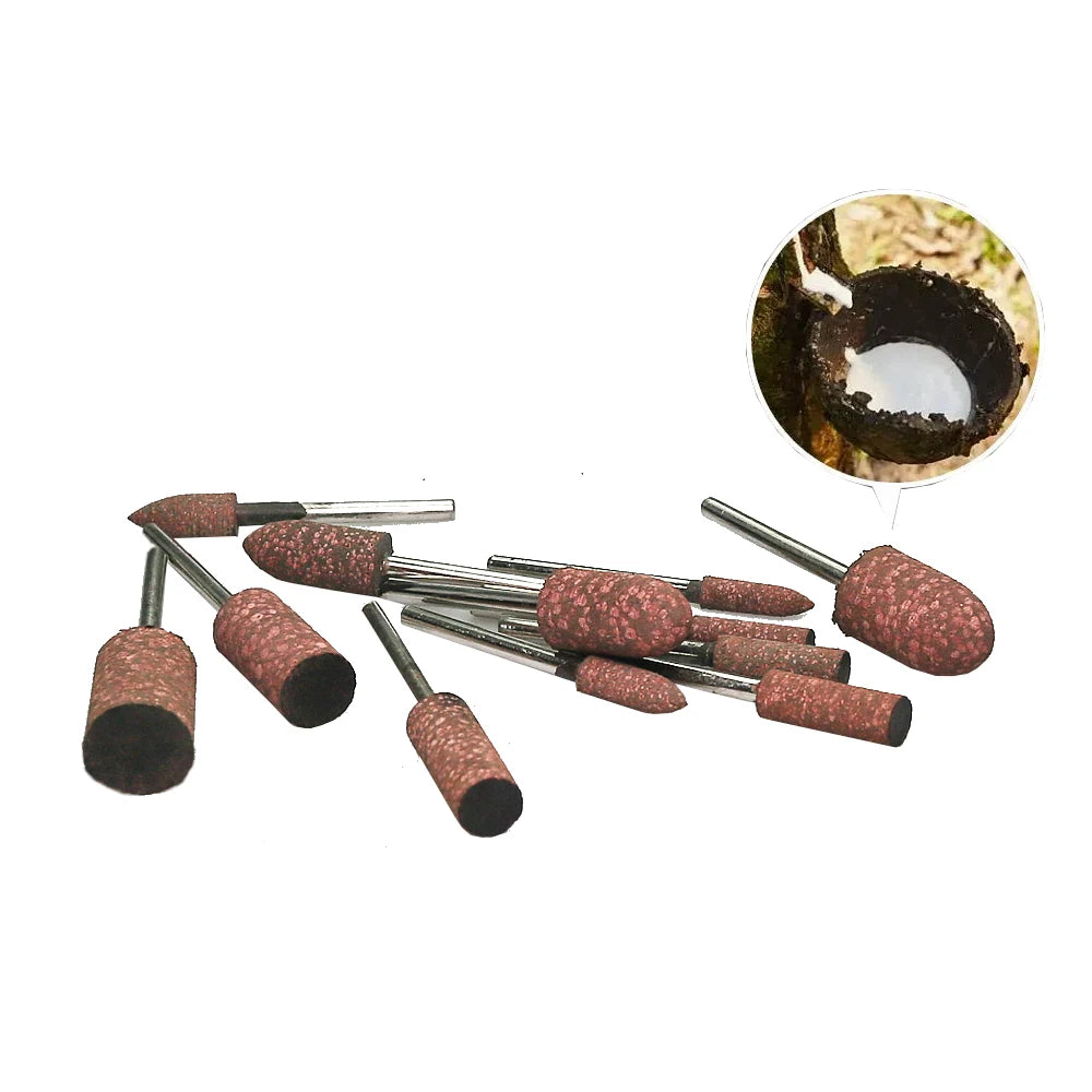 100 pcs/bag Rubber with Abrasives Sharper Mounted Points Coarse Grinding Heads for Metal Mable Glass