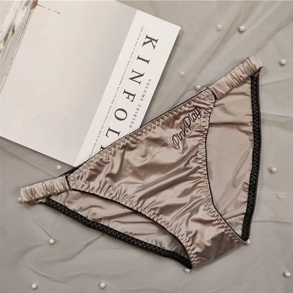 Yoga Underpants Low Waist Embroidery Thong Smooth Panty Sport Panties Underwear Briefs