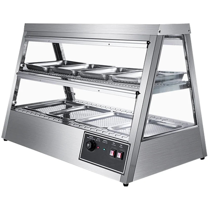 Hot Warmer Display Commercial Stainless Steel 1.1m Horizontal Refrigerator Cabinet Fresh Food Display Cooler