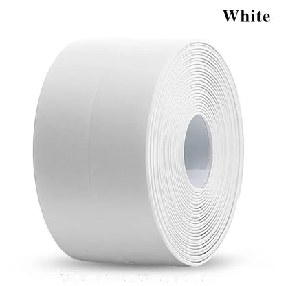 3.2M PVC Caulk Tape Self Adhesive Oil-Proof Kitchen Sink Edge Corner Wall Sticker  Bath Waterproof Toilet Sealing Strip Tape