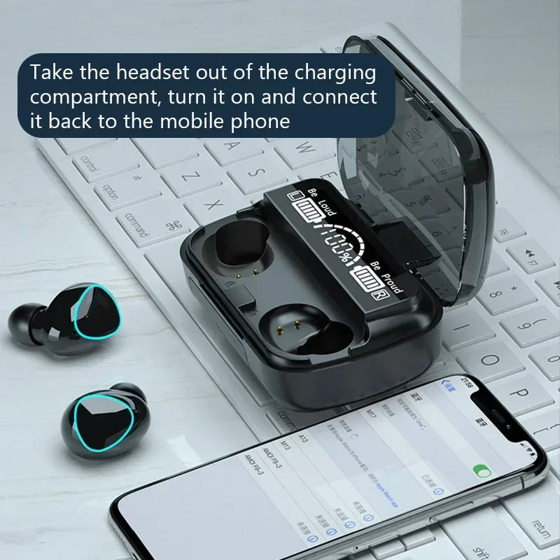 New wireless Bluetooth headphones with noise cancellation for sports, mini, compatible with Xiaomi, Huawei, vivo, OPPO and Apple