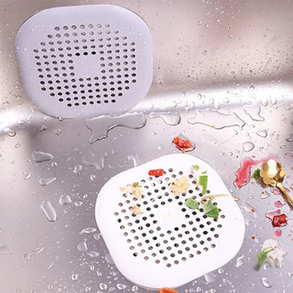 1/2/10/20PCs Shower Drain Hair Catcher Sink Strainer Drain Cover Hair Catcher Silicone Hair Filter Kitchen Bathroom Accessories