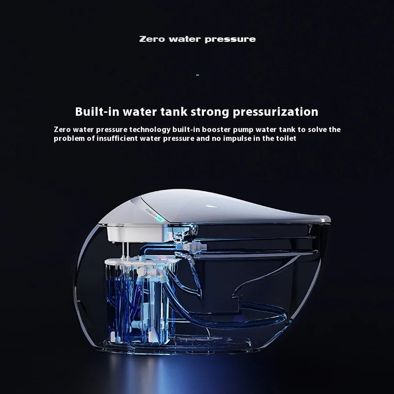 Weishi Li Smart Toilet Creative Personality Space Capsule Design No Water Pressure Limitation Integrated S-Trap Included