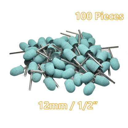 100 pcs/bag Rubber Polishing Points Jewelry Amber Woodcarving Grinding Heads Die Grinder Accessories