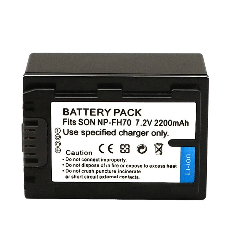7.2V 2200mAh Suitable for Sony NP - FH70 Battery FH70 Camera Battery Fully Decoded Digital Lithium with Large Capacity