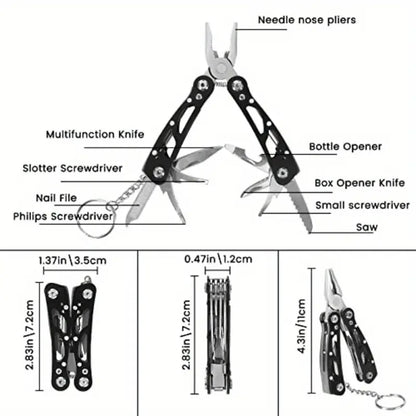 Tactical Multi-purpose repair,Mini portable folding pliers,folding multitool pocket knife pliers outdoor hunting survival rescue